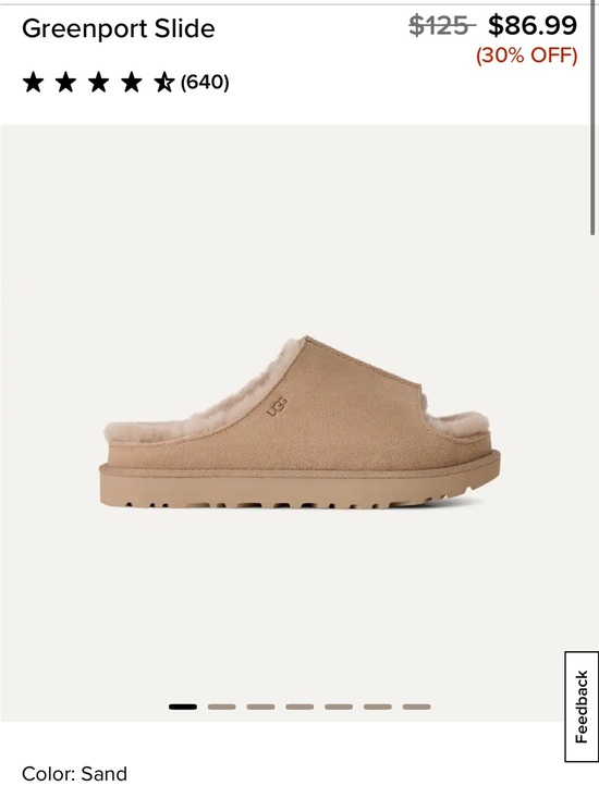 UGG Shoes - UGG Women’s Open-Toe Shearling Slide - Beige